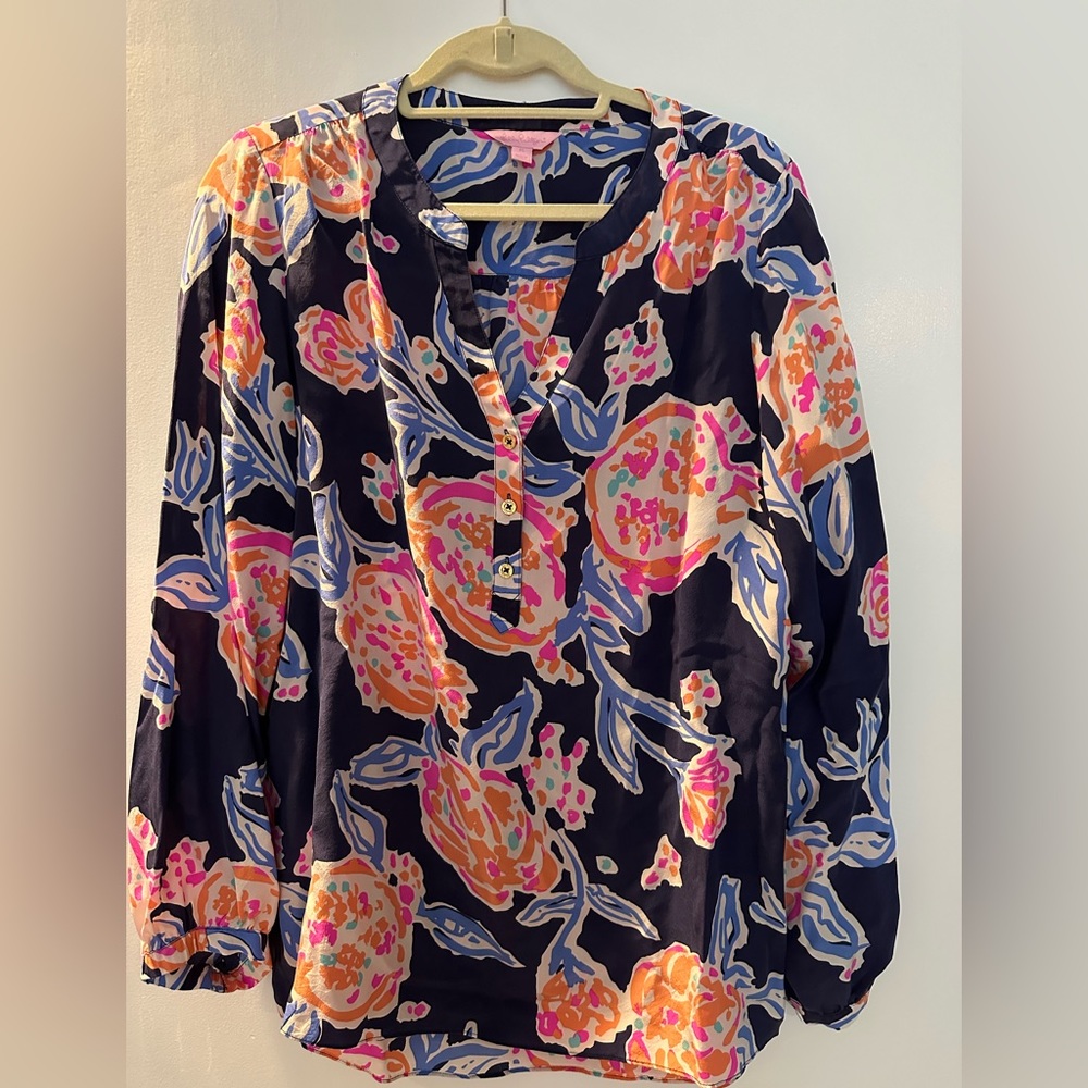 Lilly Pulitzer Silk Shirt XL